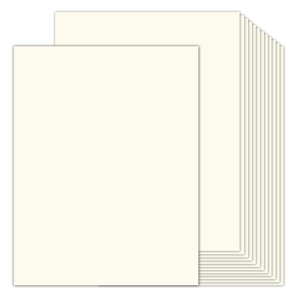 100 Sheets Cream Cardstock 8.5 x 11 Ivory Paper, Goefun