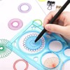 EYAKEG 1 Pcs Transparent Blue Plastic Washable Drawing Painting Graphics