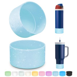 2 PCS Glitter Silicone Boot for Owala Water Bottle 24 oz, Anti-Slip Protective Sleeve for FreeSip/Twist/Flip Stainless Steel Water Bottles Accessories