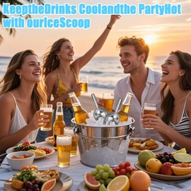 2 Pack Ice Scoop for Freezer/Machine/Ice Bucket,7 Inch Mini Metal Ice Scoop, Small Metal Scoop for Food Candy Tea Coffee Beans(7inch)