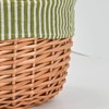 Wicker Picnic Basket with Lid and Handle Sturdy Woven Body