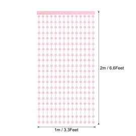 sourcing map Rose Gold Stars Backdrop, Rose Gold Curtains 3.3x6.6ft Glitter Star Twinkle Decor Foil Fringe Garland Banner Decorations for New Year Birthday Party Wedding Celebration