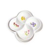 4-Compartment Ceramic Divided Plate for Side Dishes & Sauce Medium Party