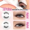 MOTIBACK Doppellagige magnetische Wimpern-Pink Set 24P+24P