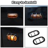 Heutamo Front Fender Side Marker Light Covers Guard Trims Compatible