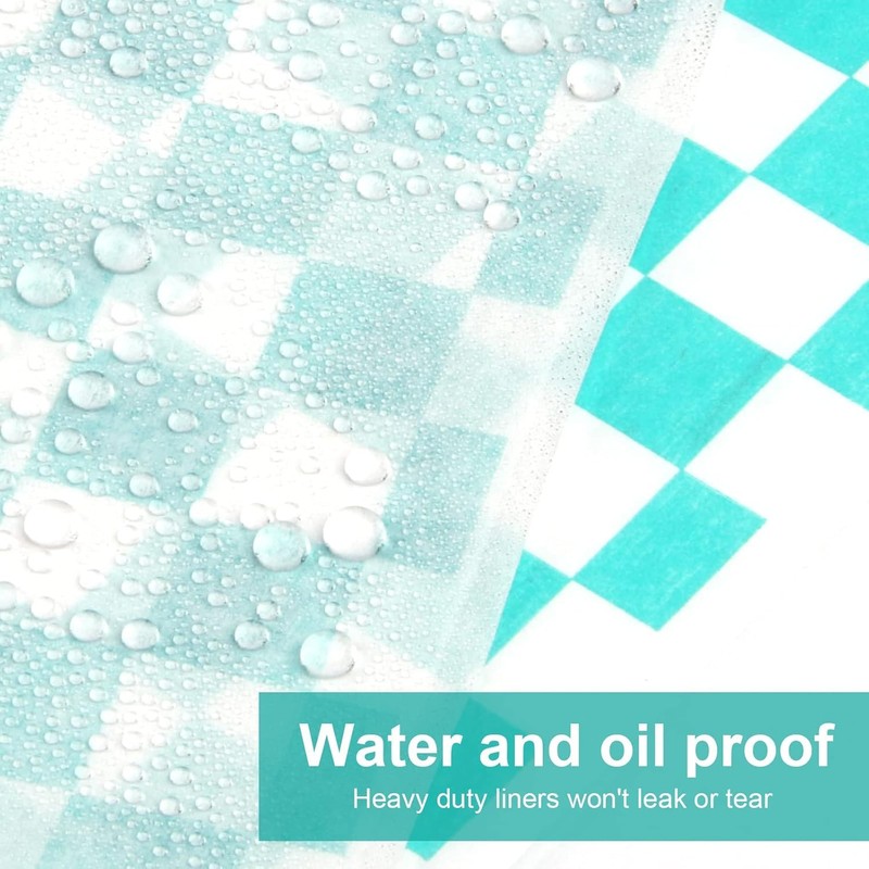 120 Sheets Variety Pack Checkered Dry Waxed Deli Paper 12x12