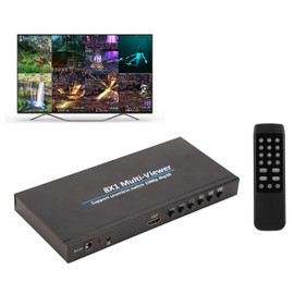 Bewinner HDMI Multi Viewer 8x1 HDMI Switcher 8 Puertos Switch 8 en 1 out HDMI Multiviewer Support 2160P 1080P 720P 1080i 1024x768 1360x768 para Monitoreo de Seguridad de Juegos(US)