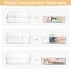 Alaoo Square Qtip Holder Dispenser, Small Drawers Organizer, 3 Compartments