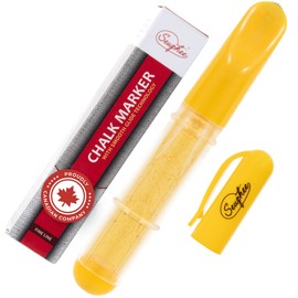 Fabric Markers for Sewing – Ergonomic Tailors Chalk Pen with Improved Dosing Wheel for Sharp Lines - Washable Sewing Chalk Marking Pens that are Compatible with Most Fabrics - Yellow 1 Pack