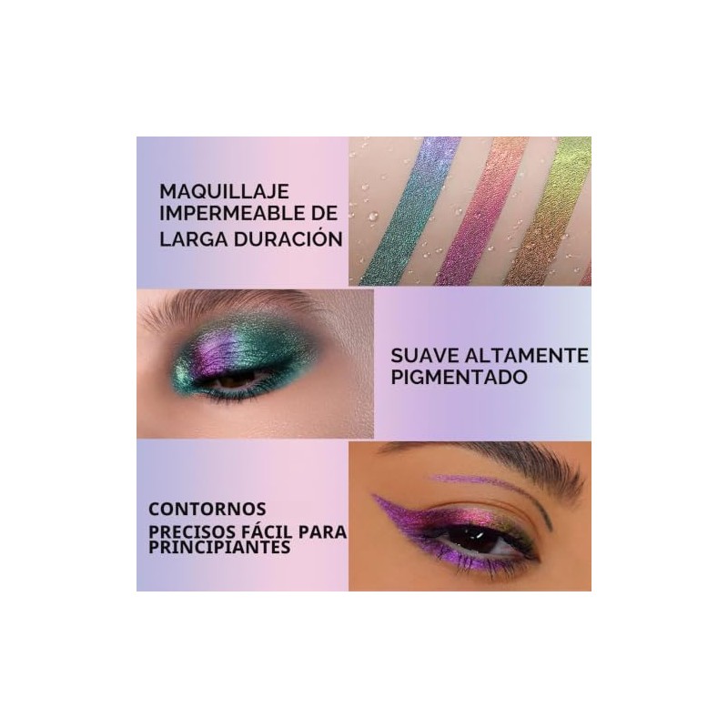 Erinde Lápiz Delineador de Ojos Camaleón Metálico, #01