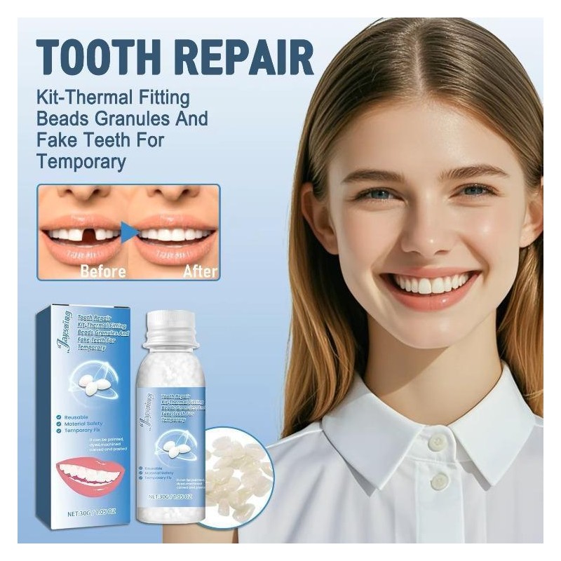 UAYSUING Shapeable Denture Pellets - Mouldable False Teeth Solution for