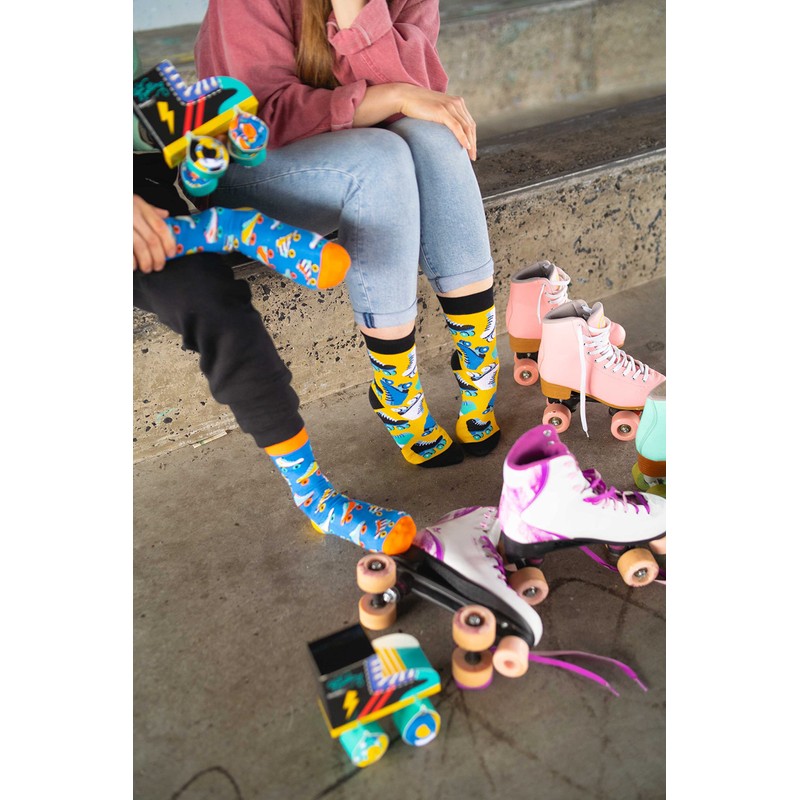 Rainbow Socks - Women's Men's Roller Skates Socks Box Funny
