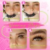 Veleasha Lashes Cat Eye Eyelashes 12 Pairs D Curl Fluffy