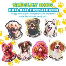 Car Air Freshener Hanging Cute Dog Air Freshener for Car Gift for Pet Lovers 7 Pack