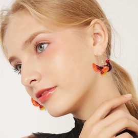 Maple Leaf Earrings for Women Fall Maple Leaf Dangle Earrings Maple Leaf Drop Earrings Turkey Earrings for Women (Turkey- B)