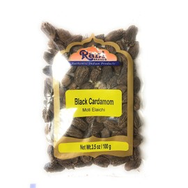 Rani Black Cardamom Pods (Kali Elachi) Whole Indian Spice 3.5oz (100g) ~ Natural | Vegan | Gluten Free Ingredients | NON-GMO | Indian Origin ~ Smokey | Tsaoko | Cao Guo | Bach Dan Khau | Badi