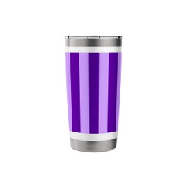 Classic, Purple, Striped Design Pattern Stainless Steel Insulated Tumbler