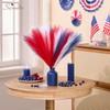Serwalin 60Pcs Red White ＆ Blue Pampas Grass Decor, 4th