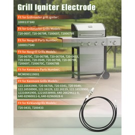 720-0697 Igniter Electrode Grill Replacement Parts Fit for Grillmaster Ignitor for Nexgrill 720-0670C for Kenmore 122.16641900 720-0670A Ignition Ceramic Electrode Wire Grill Accessories (4 Pcs)