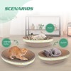 ROMOHOM Oval Cardboard Cat Scratcher Bed Lounge Couch for Indoor