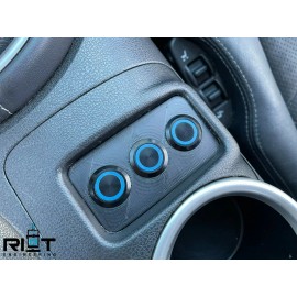 Riot Engineering 370Z Button Panel - 19mm 3 Buttons - Blue LED - Z34 - YAW Sensor Bypass