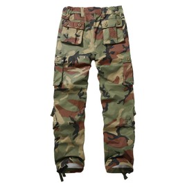 OCANXUE Women's Cargo Pants Relaxed Fit Camo Pants Straight Leg Casual Stretch Work Pants with 9 Pockets C29 Camo 4