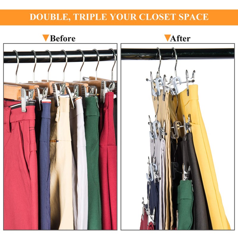 Frezon Clothes Hanger Connector Hooks, Outfit Hangers, Hanger Extender Clips,