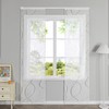 HeichkelL Sliding Curtains, Transparent Curtains, Set of 2, Waves Burnout