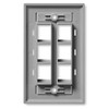 NavePoint Keystone Jack Wall Plate 6-Port, Low Profile, Single Gang,