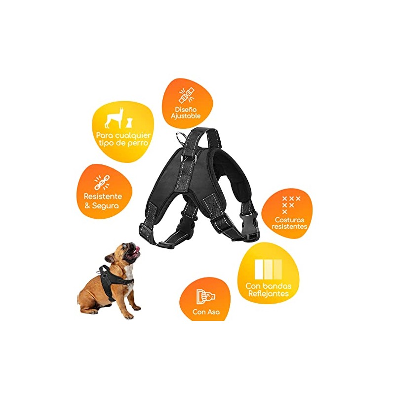 MASCRETTA Arnés Pechera Deportiva Reflectante para Perro Talla Grande