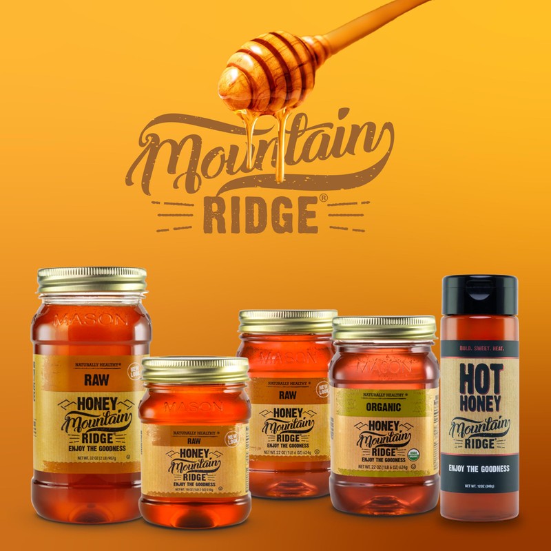 Mountain Ridge Honey, Pure Raw Honey, 32 Ounces