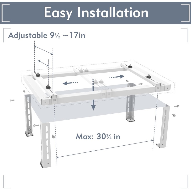 Flamorrow Ground Stand Bracket, Heavy Duty Mini Split Ground Stand