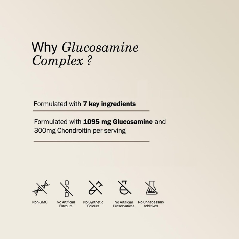 VITAVERUS Glucosamine Complex with Boswellia, Chondroitin, Turmeric, MSM & Quercetin,