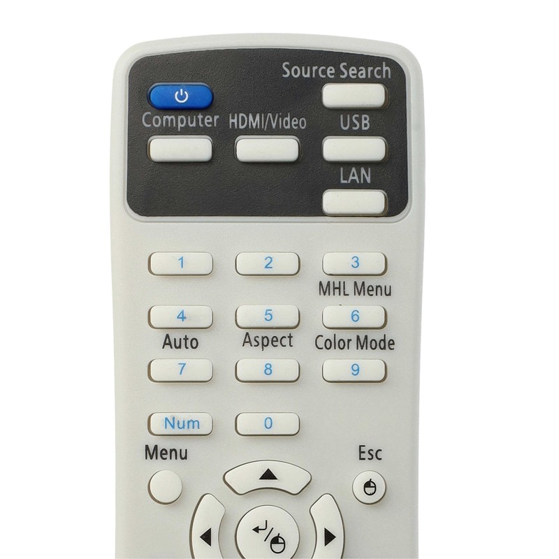 vhbw Replacement Remote Control for Epson 156606, 164880600 for Projector