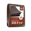RAINDEWAY 8x8 Feet Super Heavy Duty 18 Mil Brown Poly