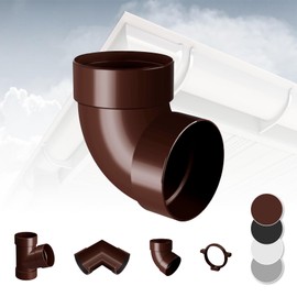 RainWay 130 Gutter System Plastic (PVC), 130 mm Selection of Components, brown