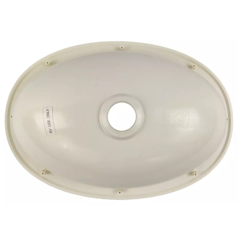 Dehco RV Bathroom Sink 17 x 12 Oval Biscuit Plastic