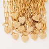 FETTERO Women's 14K Gold Heart Shape A-Z Double Layer Bracelet