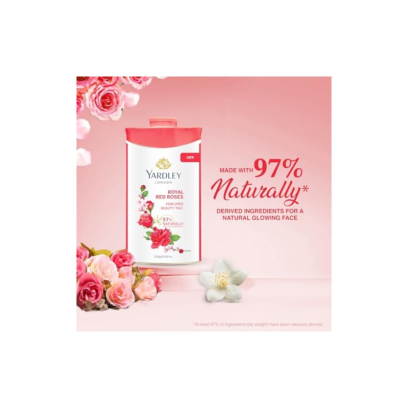 Yardley Red Rose Perfumed Talc 250 g