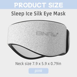 Sleep Mask Eye Mask with Adjustable Headband for Men and Women, Large Sleep Mask and Blindfold for Night Sleep, Travel and Nap, Grey
