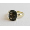 Smoky Quartz Gold Plated Sterling Silver Ring US Size 7