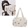 Multifunctional Baby Stroller Storage Bag Zipper Embroidery Reusable Handbag Nappy