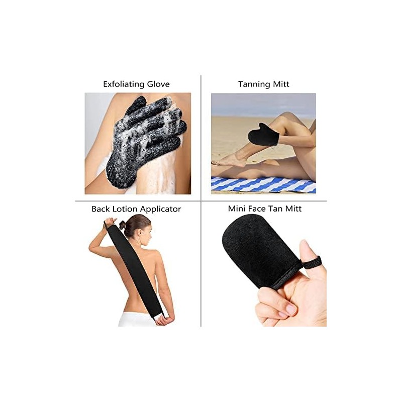 ANSPHIE 5 Pack Self Tanning Mitt Applicator Kit, Self Tan