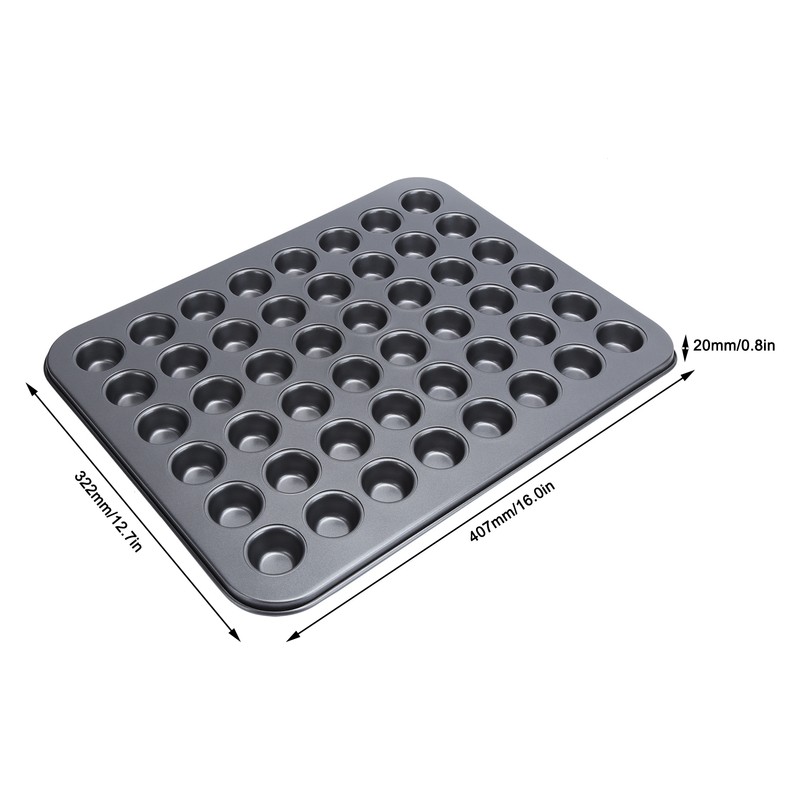 48Cup NonStick Mini Round Cupcake Pan Tray Baking Mould Bakeware