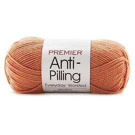 Premier Yarns Anti-Pilling Everyday Worsted Yarn, Soft Acrylic Yarn, Ideal Yarn for Crocheting and Knitting, Machine Washable, 180 yds, Peach Blossom