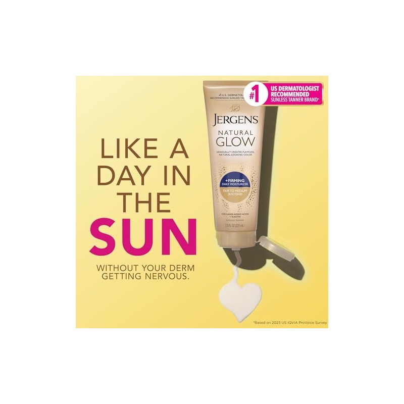Jergens Loción Corporal Natural Glow Fair to Medium, 221 ml