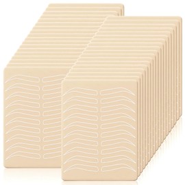 36 Pcs Microblading Practice Skin, Double Sided Microblading Supplies with Eyebrow Lines, White Silicone Fake Skin for Training, 7.5 x 5.5 Inches