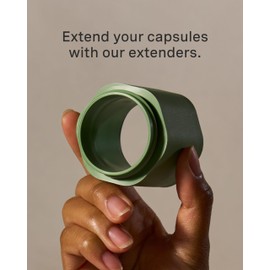 Cadence Extender - Add On to Any Flex Capsule Container - Adds Additional 1.43 Fl Oz - 3 Pack - Evergreen