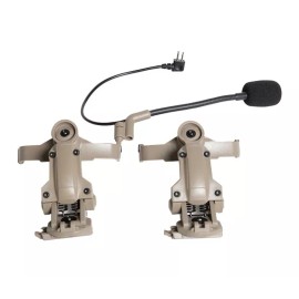 Unbranded Helmet ARC Rail AMP Adapter for Peltor Comtac Headset Ear Pro Pop-Out Rotate - Coyote Brown