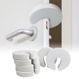 Moonybaby Door Finger Guards, Enhanced Density, More Durable, 6 Pack Foam Door Stopper, Enhanced Thickness to 0.8 inches, Door Safety for Children, White